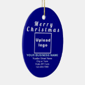 Weihnachten - Oval Keramik Ornament (Rechts)