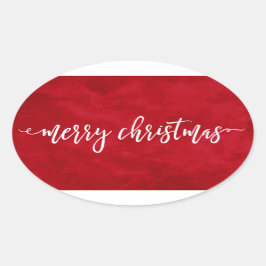 Weihnachten Ovaler Aufkleber