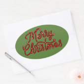 Weihnachten Ovaler Aufkleber (Umschlag)