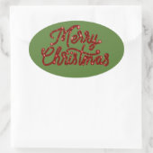 Weihnachten Ovaler Aufkleber (Tasche)