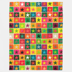 Weihnachten packte Sterne ein Fleecedecke