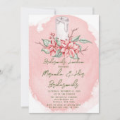 Weihnachten Painted Poinsettia Bridesmaids Luncheo Einladung (Vorderseite)