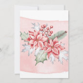 Weihnachten Painted Poinsettia Bridesmaids Luncheo Einladung (Rückseite)