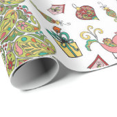 Weihnachten Paisley Geschenkpapier (Rolleneckpunkt)