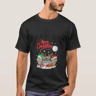Weihnachten Pajama Chinchilla Lover Xmas Tremlicht T-Shirt