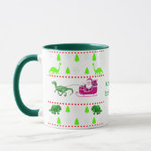 Weihnachten Pajama Dinosaur, Weihnachten Party Tasse (Links)