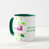 Weihnachten Pajama Dinosaur, Weihnachten Party Tasse (Vorderseite Links)