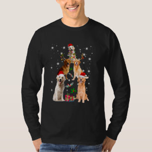 Weihnachten Pajama Golden Retriever Tree Xmas Dog T-Shirt