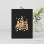 Weihnachten Pajama Golden Retriever Tree Xmas Gesc Einladung (Stehend Vorderseite)