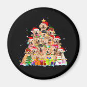 Weihnachten Pajama Golden Retriever Tree Xmas Gesc Magnet (Vorne)