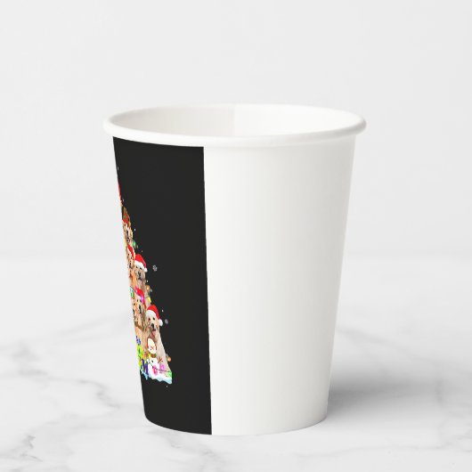 Weihnachten Pajama Golden Retriever Tree Xmas Gesc Pappbecher (Links)