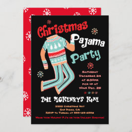 Weihnachten Pajama Party Einladung