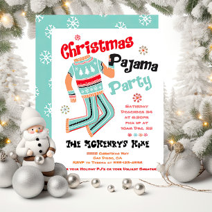 Weihnachten Pajama Party Einladung