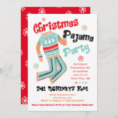 Weihnachten Pajama Party Einladung (Vorne/Hinten)