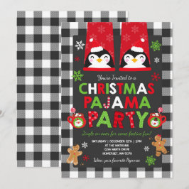 Weihnachten Pajama Party Einladung Urlaub Pajamas