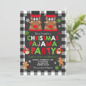 Weihnachten Pajama Party Einladung Urlaub Pajamas (Stehend Vorderseite)