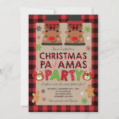 Weihnachten Pajama Party Einladung Urlaub Pajamas (Vorderseite)