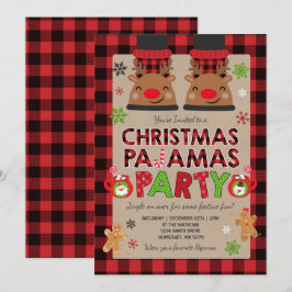 Weihnachten Pajama Party Einladung Urlaub Pajamas
