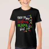 Weihnachten Pajama Shirt Festliche Lichter Feierta (Vorderseite)