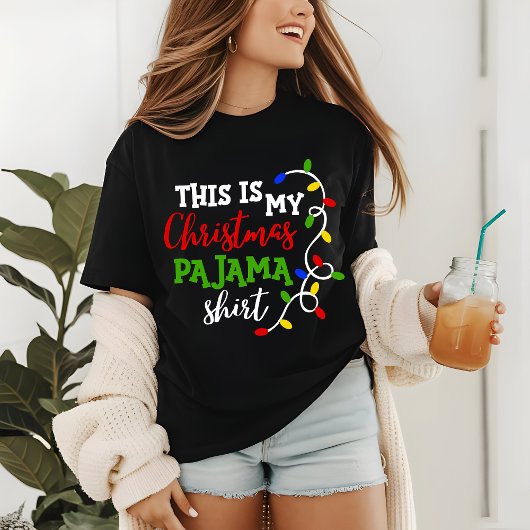 Weihnachten Pajama Shirt Festliche Lichter Feierta