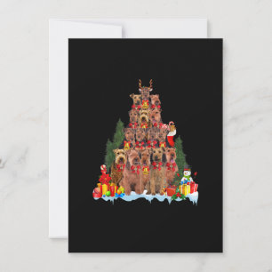 Weihnachten Pajama Welsh Terrier Xmas Bäume Gaben  Einladung