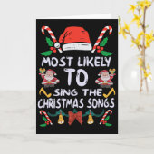 Weihnachten Pajama wird am ehesten Christus singen Karte (Gelbe Blume)