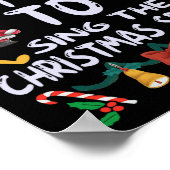 Weihnachten Pajama wird am ehesten Christus singen Poster (Ecke)