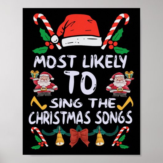 Weihnachten Pajama wird am ehesten Christus singen Poster (Vorne)