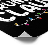 Weihnachten Pajama Xmas Lights Grumpy Claus Poster (Ecke)