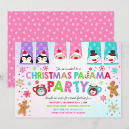 Weihnachten Pajamas Party Einladung Urlaub Pajamas