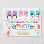Weihnachten Pajamas Party Einladung Urlaub Pajamas (Vorderseite)