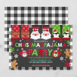 Weihnachten Pajamas Party Einladung Urlaub Pajamas