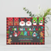 Weihnachten Pajamas Party Einladung Urlaub Pajamas (Stehend Vorderseite)