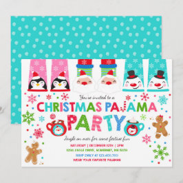Weihnachten Pajamas Party Einladung Urlaub Pajamas