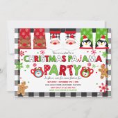 Weihnachten Pajamas Party Einladung Urlaub Pajamas (Vorderseite)