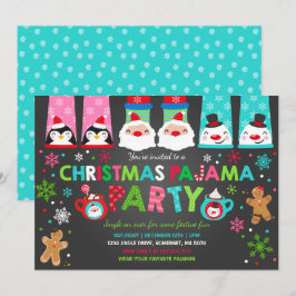 Weihnachten Pajamas Party Einladung Urlaub Pajamas