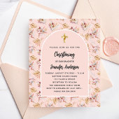 Weihnachten Pampas florale Rose Einladung Flyer