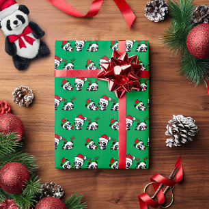 Weihnachten Pandas Geschenkpapier