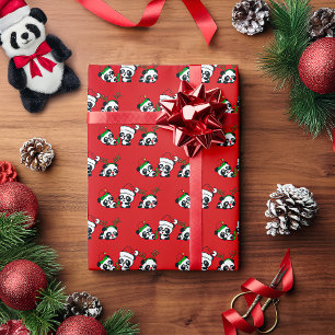Weihnachten Pandas Geschenkpapier