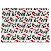 Weihnachten Pandas Große Geschenktüte (Vorderseite)
