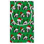 Weihnachten Pandas Kleine Geschenktüte (Rückseite)