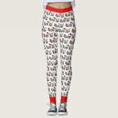 Weihnachten Pandas Leggings (Vorderseite)
