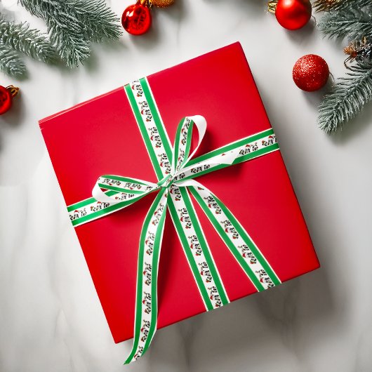 Weihnachten Pandas Satinband