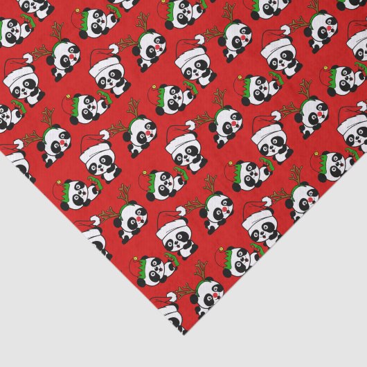 Weihnachten Pandas Seidenpapier (Ausschnitt)