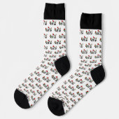 Weihnachten Pandas Socken (Linkes Detail)