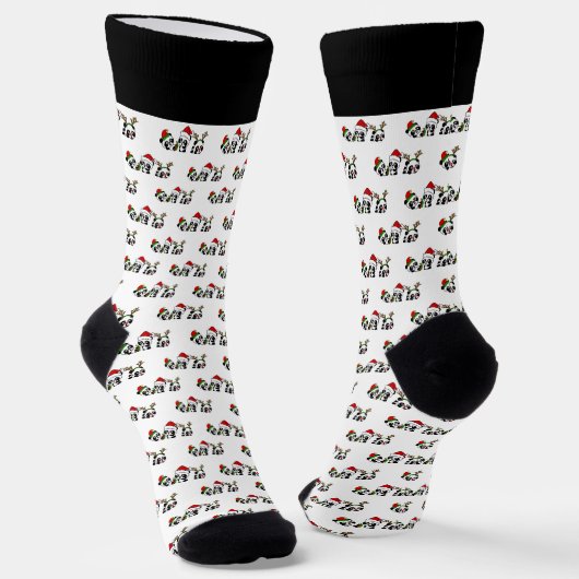 Weihnachten Pandas Socken (Gewinkelt)