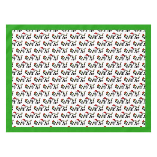 Weihnachten Pandas Tischdecke (Vorderseite (Horizontal))