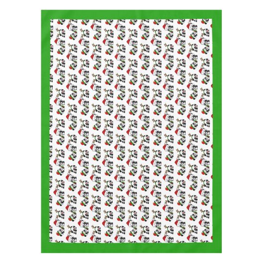 Weihnachten Pandas Tischdecke (Vorderseite)