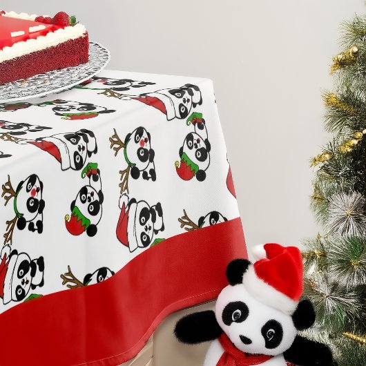 Weihnachten Pandas Tischdecke