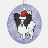 Weihnachten Papillon Keramikornament (Links)